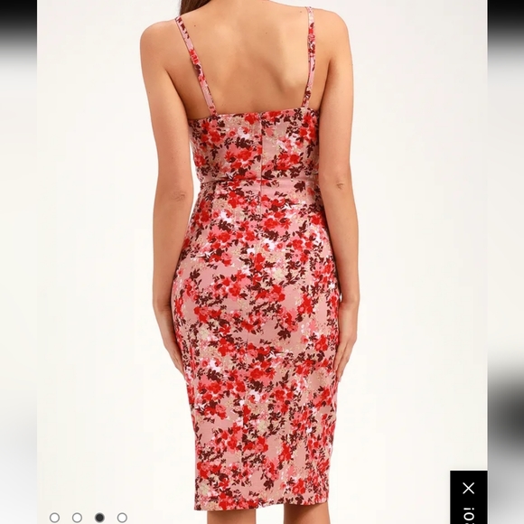 WAYF Pink Floral Tie-Front Cutout Dress - Picture 7 of 12